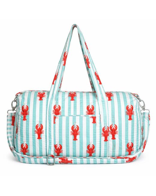 Conscious Yoga Collective Red The Lobster Striped Weekender