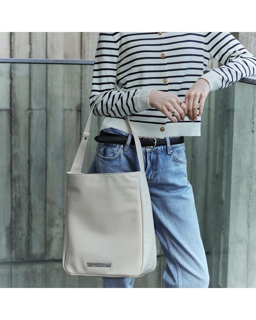 MARHEN.J White Roxy Vegan Leather Square Shoulder Bag