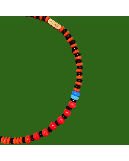 Desert Lobby Red Foxy – Playful & Glass Necklace With Handmade Murano Fox Charm