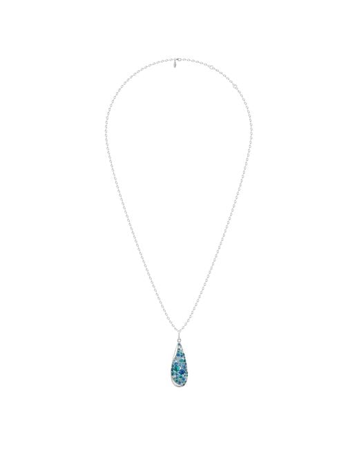 Arte Madrid Blue Sierra Pavé Drop Pendant Necklace