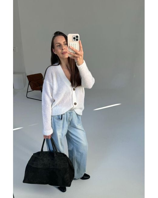 SALANIDA White Melody Mohair Cardigan