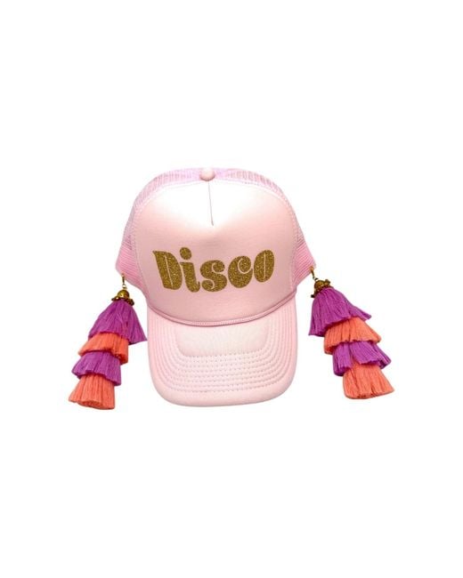 Julia Clancey Pink Disco Tasseltastic Swinglette Trucker Cap