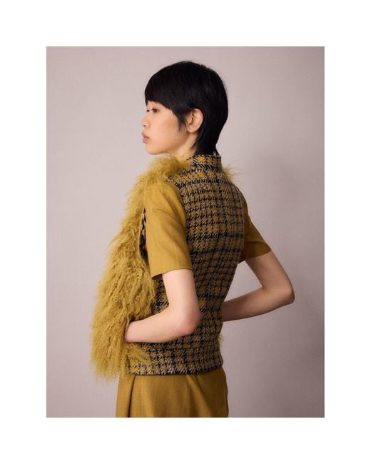 Amanda Thompson Couture Yellow Aubrey Cropped Gilet Mustard