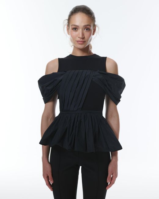 Theo the Label Black Aphrodite Bow Top