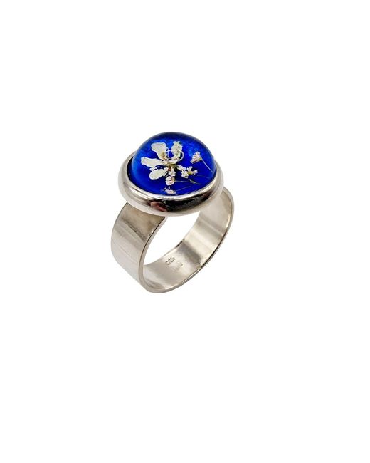 Laura Daili Blue Queen Anne's Lace Ring