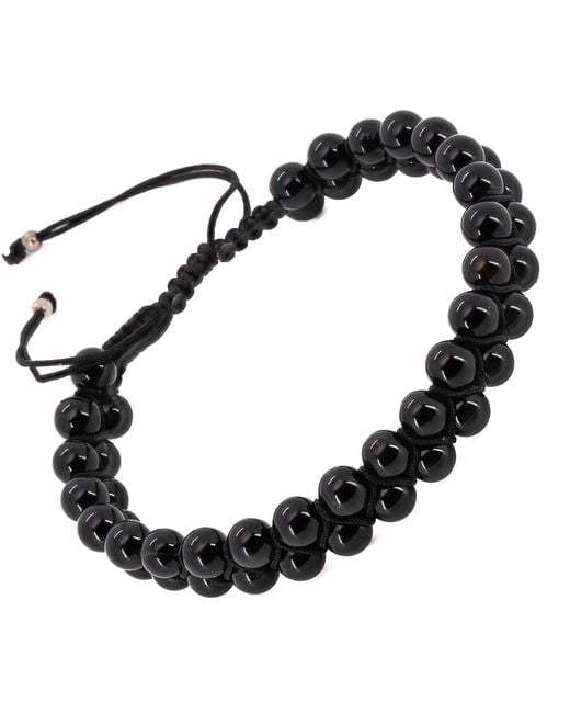 Ebru Jewelry Black Onyx Self Control Bracelet for men