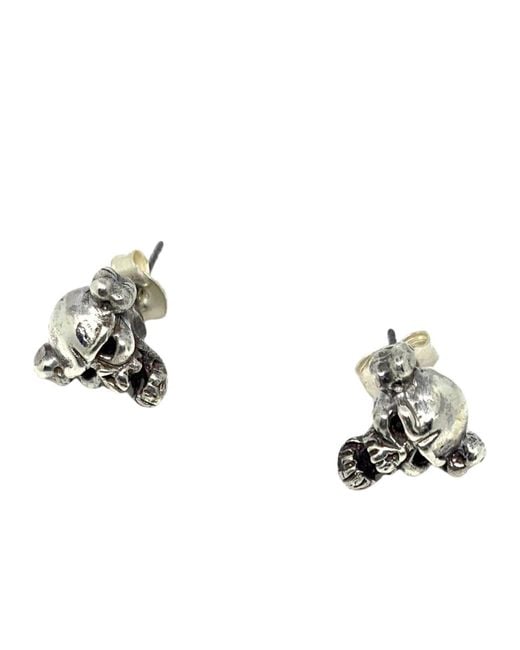 Tg-Jewellery by Tamara Gervasio Metallic Skull Bone Stud Earrings