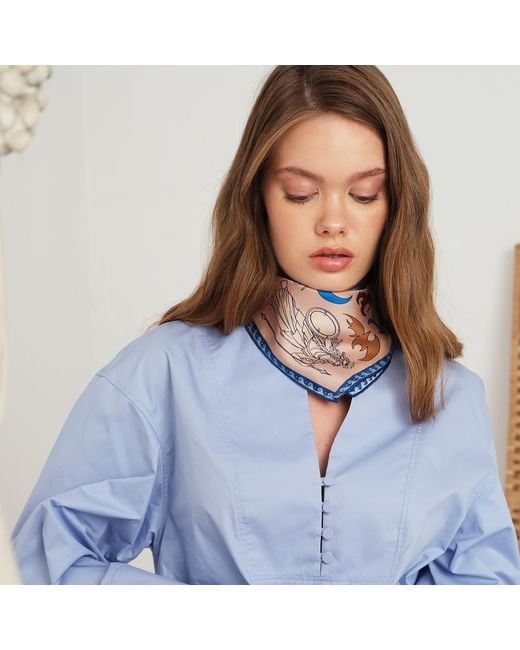Iodes Blue Athens Mini Foulard