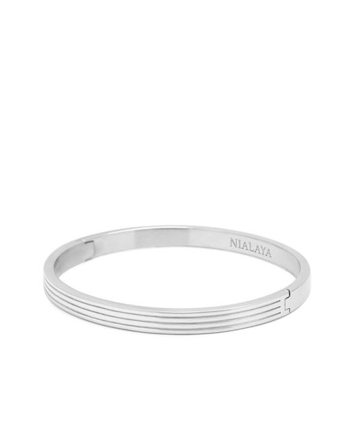Nialaya White Gentleman Bangle for men