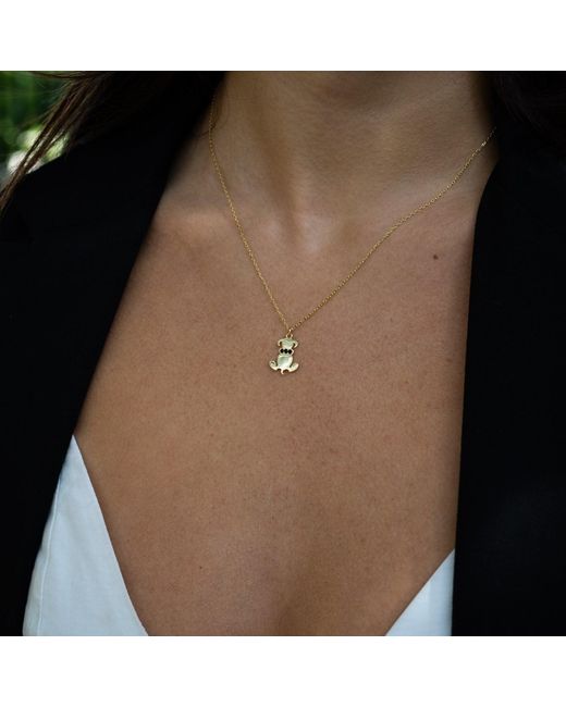 Ebru Jewelry Metallic Loyal Pup Vermeil Necklace
