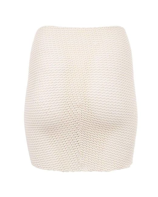 Montce White Bone Crochet Sarong