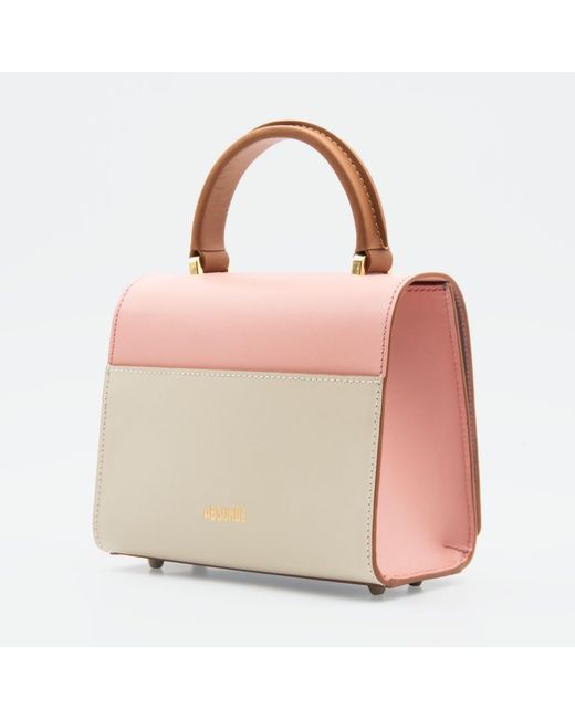 Absurde Pink One Way Small Leather Shoulder Bag