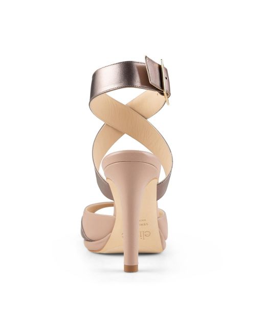 Elizee Pink Fiorella Nappa Leather High Heel Sandal