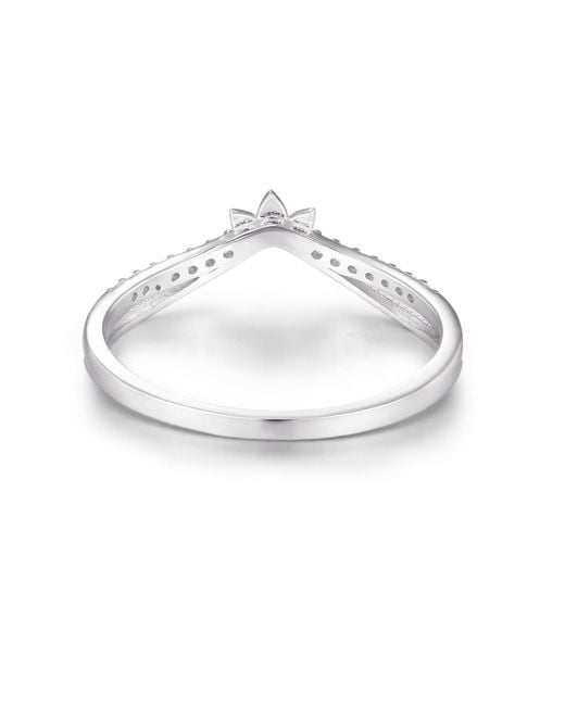 Azura Jewelry New York White Abloom B Stacking Ring Vermeil