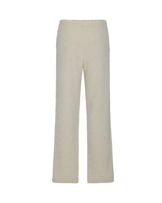 No'design Gray Neutrals Ease Elastic-Waist Ecru Pants