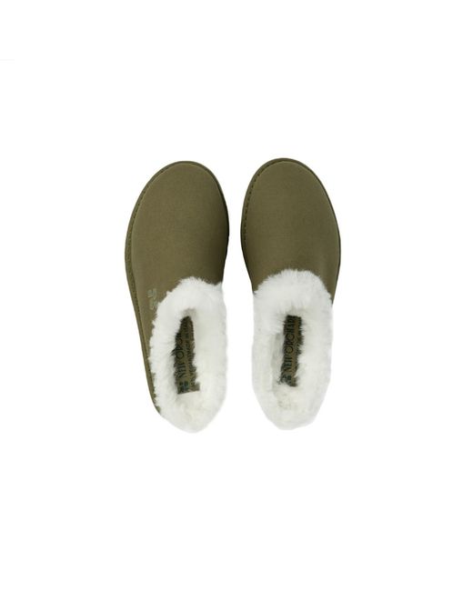 The New Orchard Green Classic Vegan Slippers Khaki