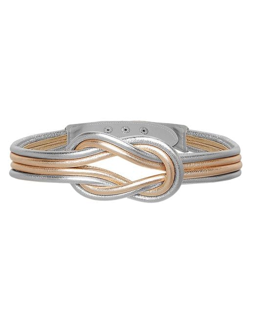 BeltBe Multicolor Knot Leather Belt
