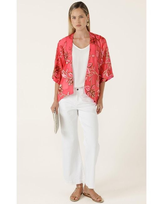 SACHA DRAKE Red Blossom Kimono