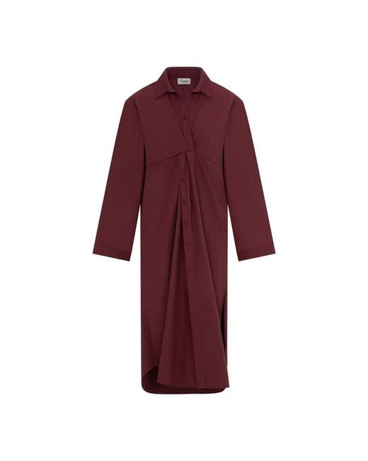 Thisisu Collection Red Jose Twist Shirt Dress