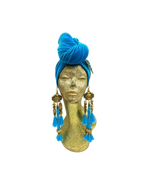 Julia Clancey Blue Azure Dragon Fly Dream Turban