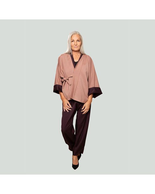 MOE Brown Plum/ Rose Wool Jacket Reversible
