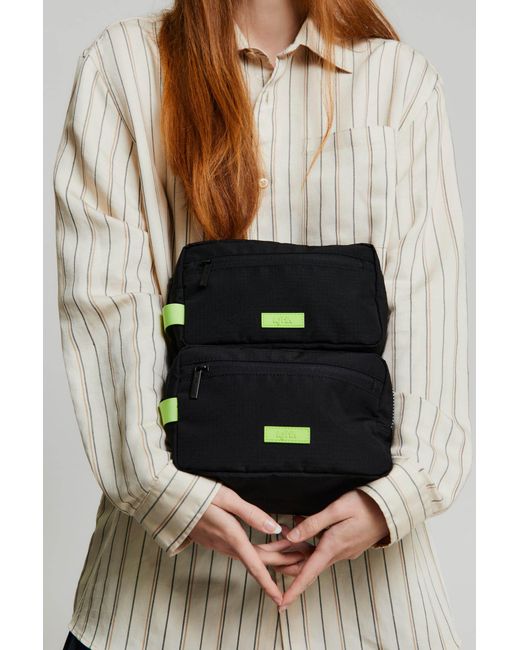 Lefrik Black Kei Double Washbag Lime Vandra