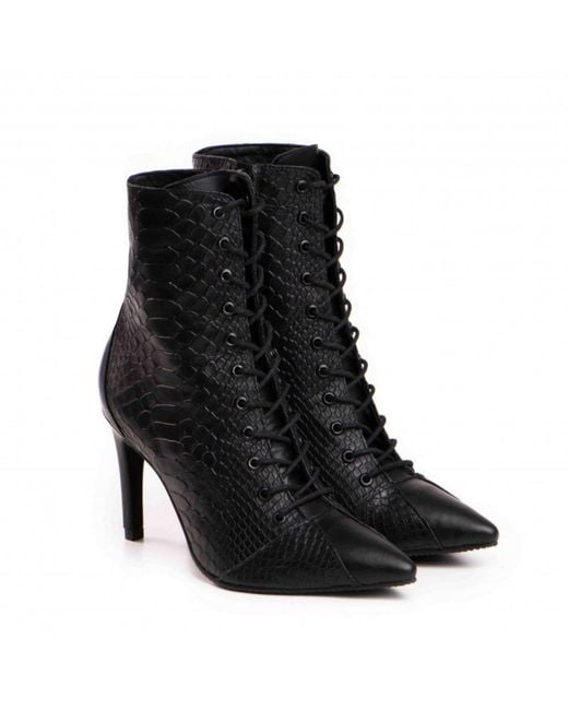 The 5Th Element Black Daria Mid-Ankle Slim Boots