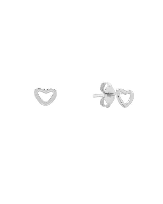 Auree Jewellery Metallic Verona Mini Sterling Love Heart Stud Earrings