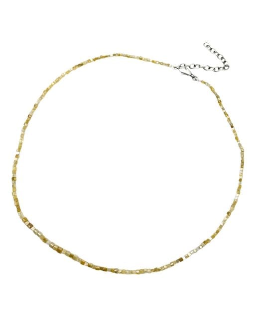 Rahul's Jewels Metallic 16"-18" Adjustable Length Genuine Diamond Cube Necklace