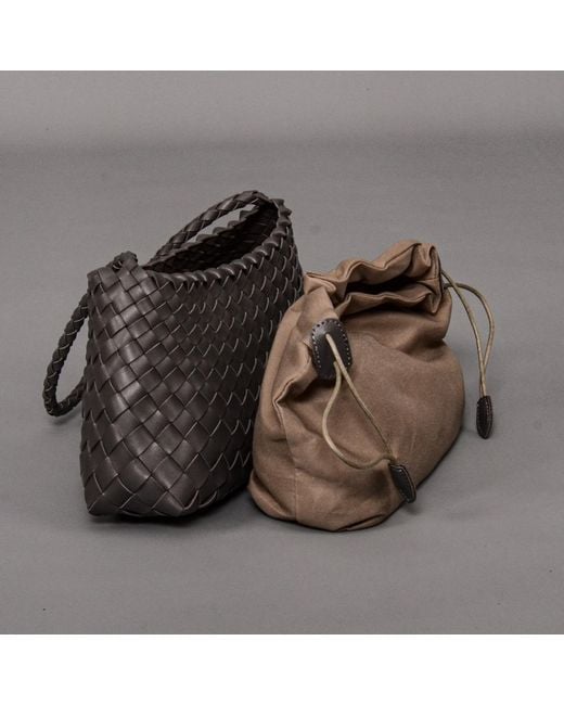 Rimini Black Weaving Eco Leather Bag 'Erica'