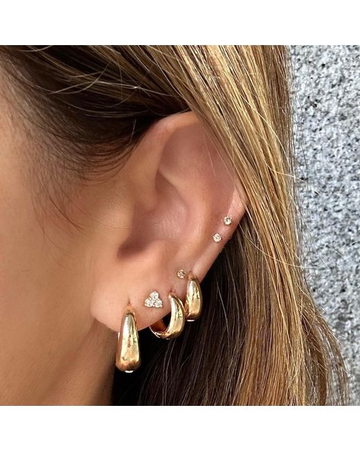 Becket + Quill Metallic Everyday Hoop Earrings