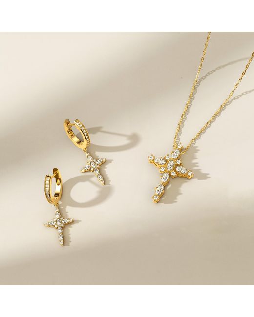 Vanimy Metallic Byzantine Cross Amulet Pendant Necklace