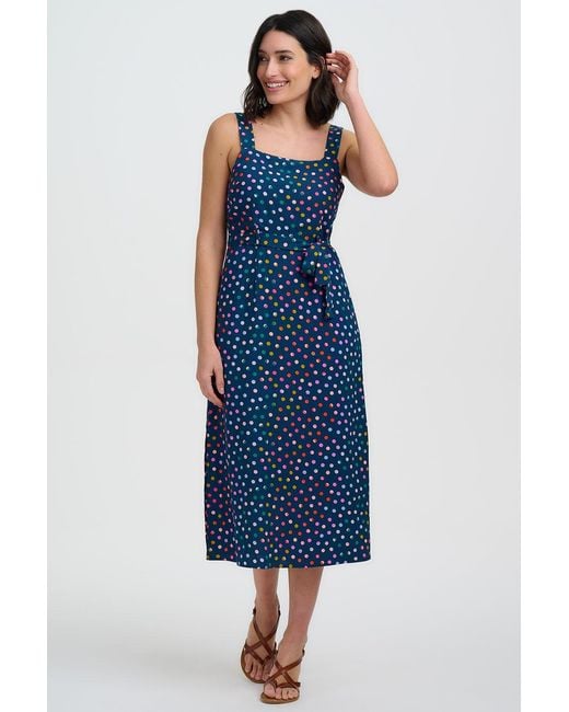 Sugarhill Blue Elva Midi Sundress Petrol, Marbles