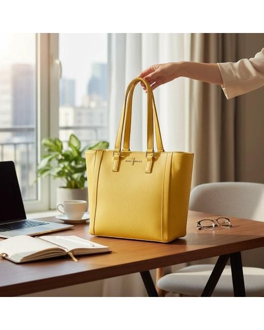 Luis Steven Yellow Classic Tote