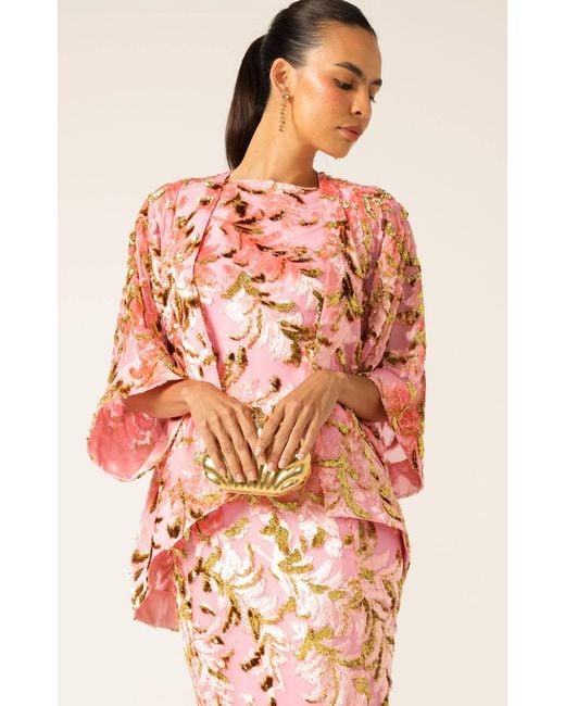 SACHA DRAKE Red Blossom Kimono