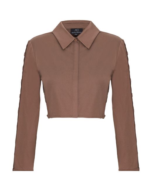 Ariana Bestepe Brown Button Shirt