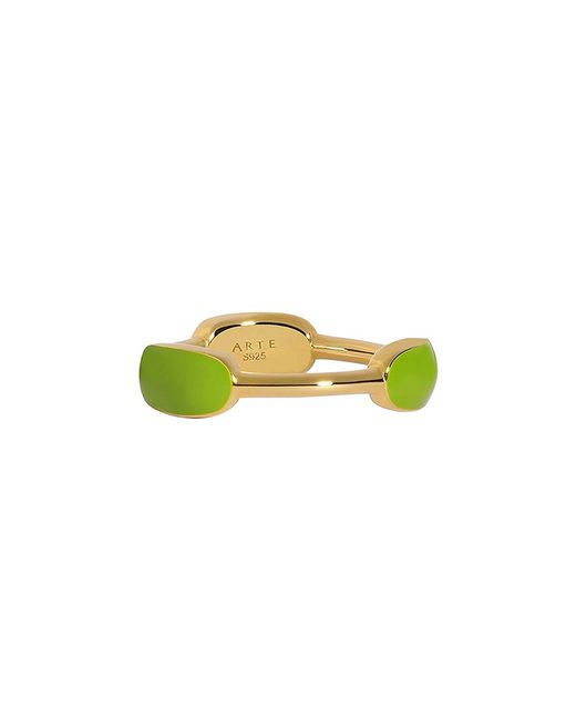 Arte Madrid Yellow Toggle Pillow Dome Ring