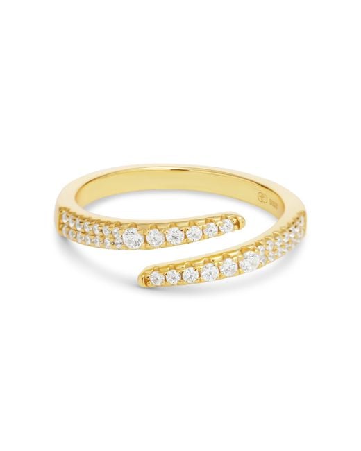 Esterah Metallic Wrap Crystal Pavé Ring