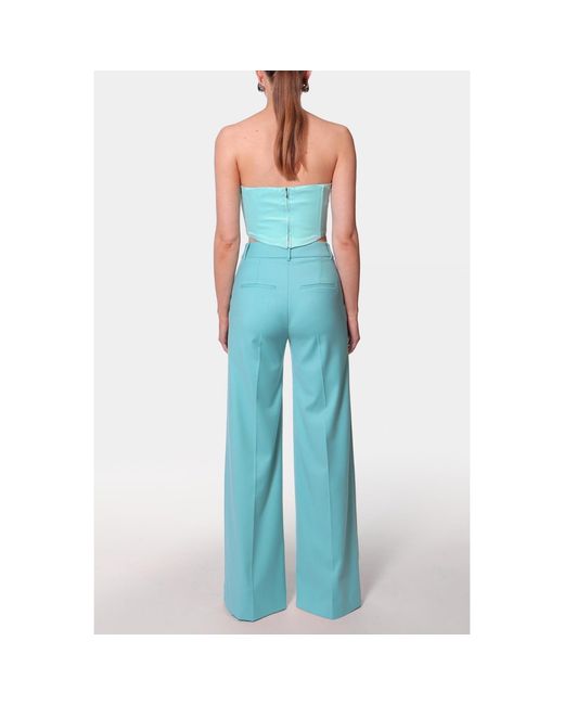 AGGI by HALEWSKI Blue Franzi How Am I Wide Leg Trousers