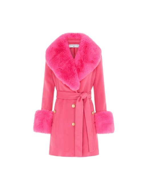 Hortons England Pink Buckingham Mini Cashemere Coat