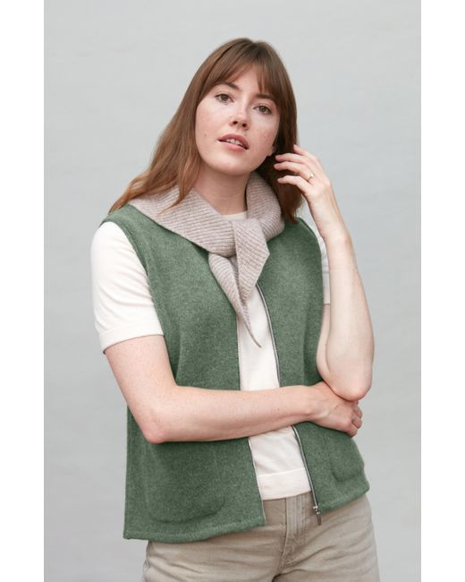 Paul James Knitwear Green Lambswool Larkspur Knitted Gilet