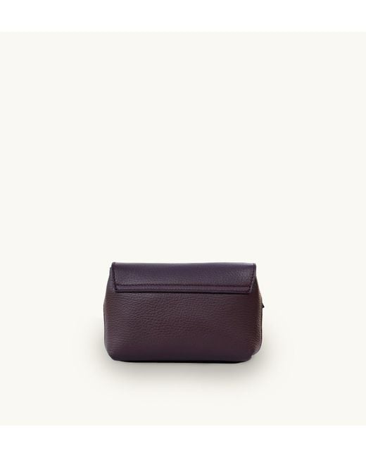 Apatchy London Purple The Maisie Mini Burgundy Leather Bag
