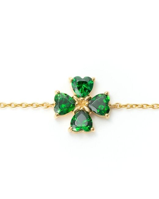 Belinda Jewelz Green Clover Bolo Bracelet