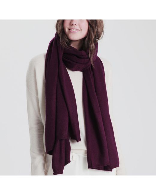 tirillm Purple Alfie Large Cashmere Scarf
