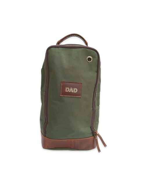 VIDA VIDA Green Nylon & Leather Trim Golf Football Boot Bag for men