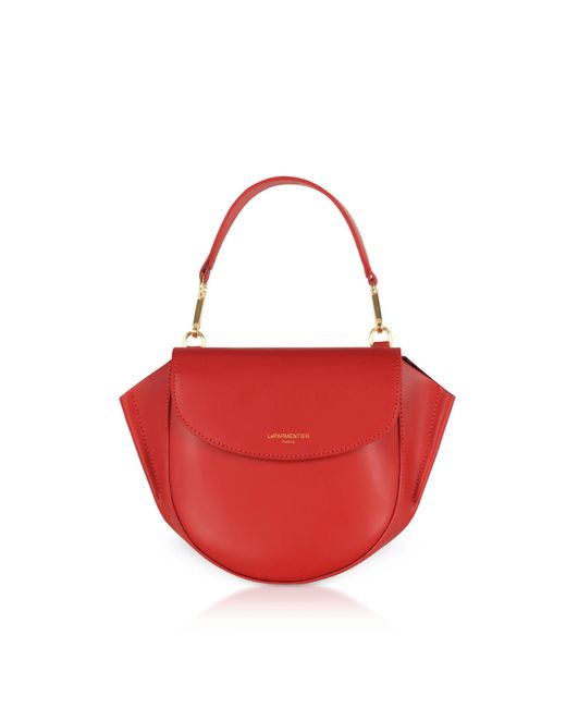 Le Parmentier Red Astorya Leather Mini Bag W/shoulder Strap
