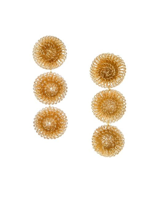 Pats Jewelry Metallic Pompom Earrings