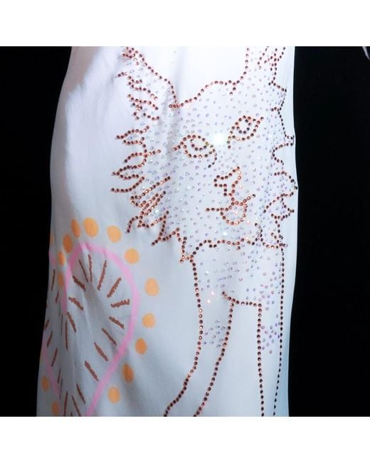 Acid Cat Neutrals Kitty Love Dress in White | Lyst UK