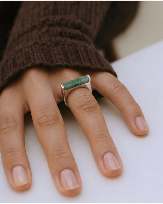 seree Blue Year Of The Horse Jade Stone Saddle Ring