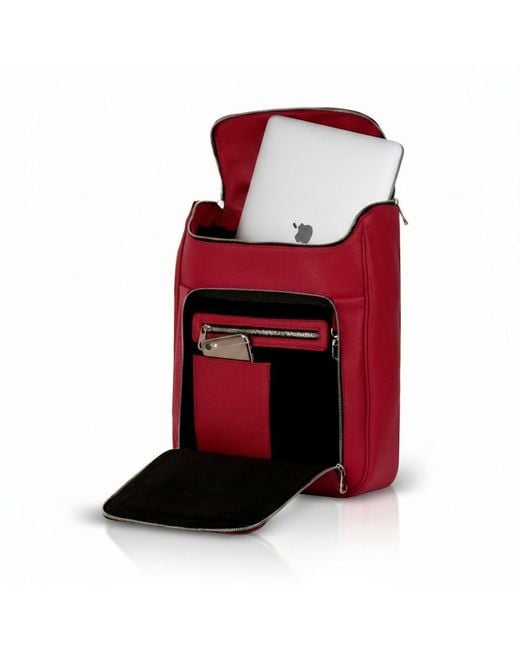 Luis Steven Red Medium Laptop Pack
